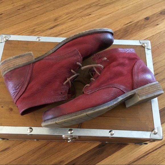 josef seibel red ankle boots